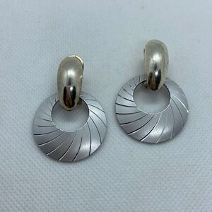💛 Vintage Silver Door Knocker Costume Earrings